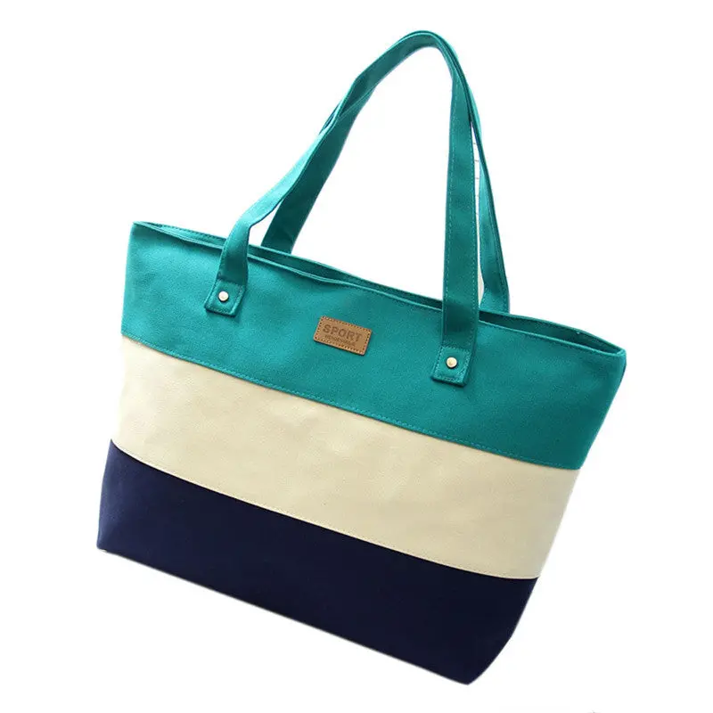 Two Style Women Shopping Bag Canvas Striped Plaid Hbags Women Famous Designer Shoulder Bags Ladies Party Tote Bolsa Feminina 2