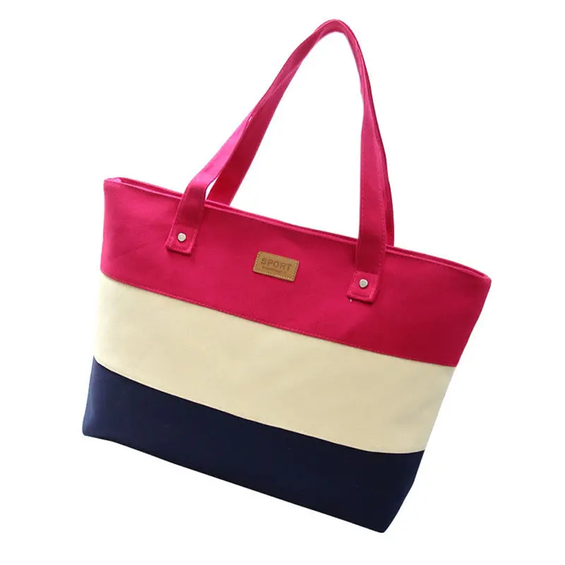 Two Style Women Shopping Bag Canvas Striped Plaid Hbags Women Famous Designer Shoulder Bags Ladies Party Tote Bolsa Feminina 4