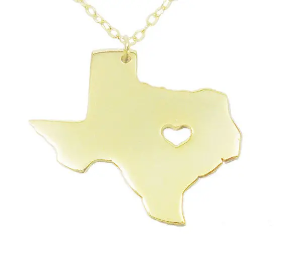 Tx State Necklace Texas State Necklace With Heart State Shaped Pendant Necklace Gifts N188 1