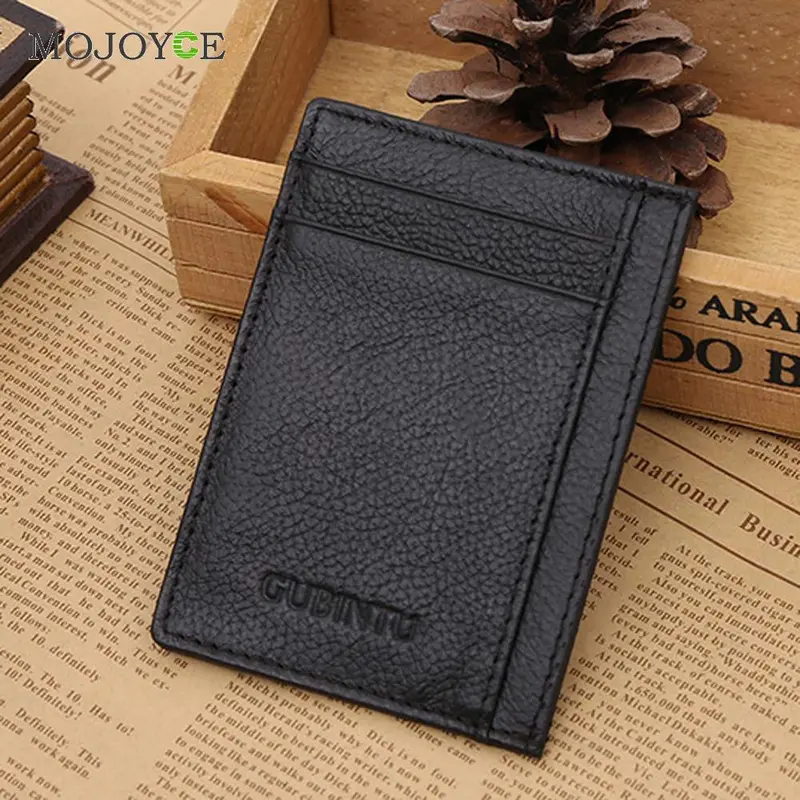 Ultra-Slim Leather Card Holder Mini Wallets Bank Credit Card Id Card Holder Case Bag Wallet Holder Money 1