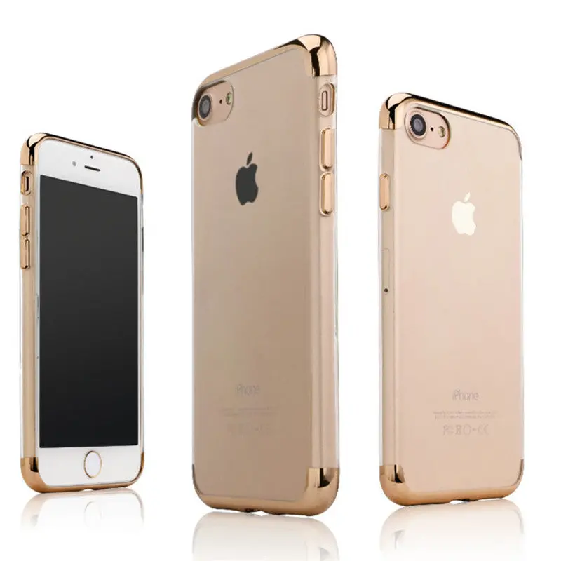 Ultrathin Transparent Shockproof Crystal Tpu Case Cover For Iphone 6 6S 7 Plus Anti-Dirt Covers Cases 5