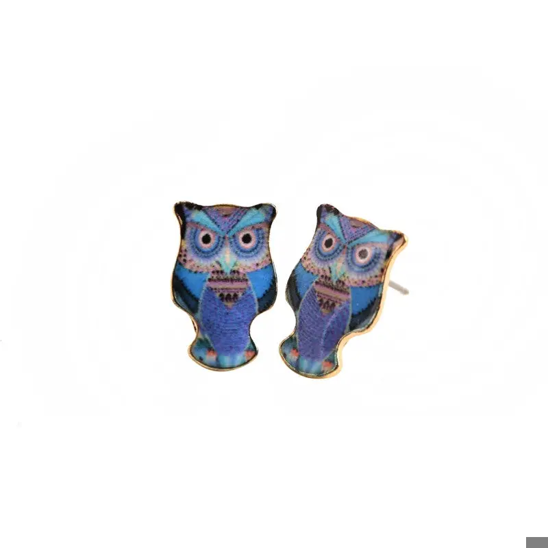 Unique Cartoon Night Owl Earrings Special 3D Bird Animal Stud Earrings Party Gift Oed031 1