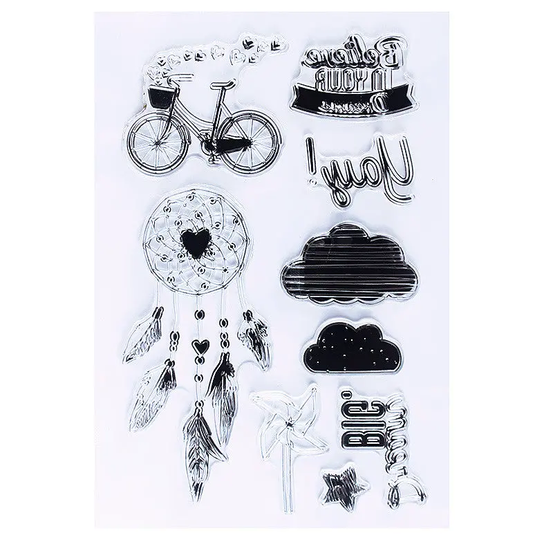 Unique Clear Stamp Scrapbook Diy Po Cards Rubber Stamp Seal Stamp Happy Transparent Silicone Stamp 94565 1
