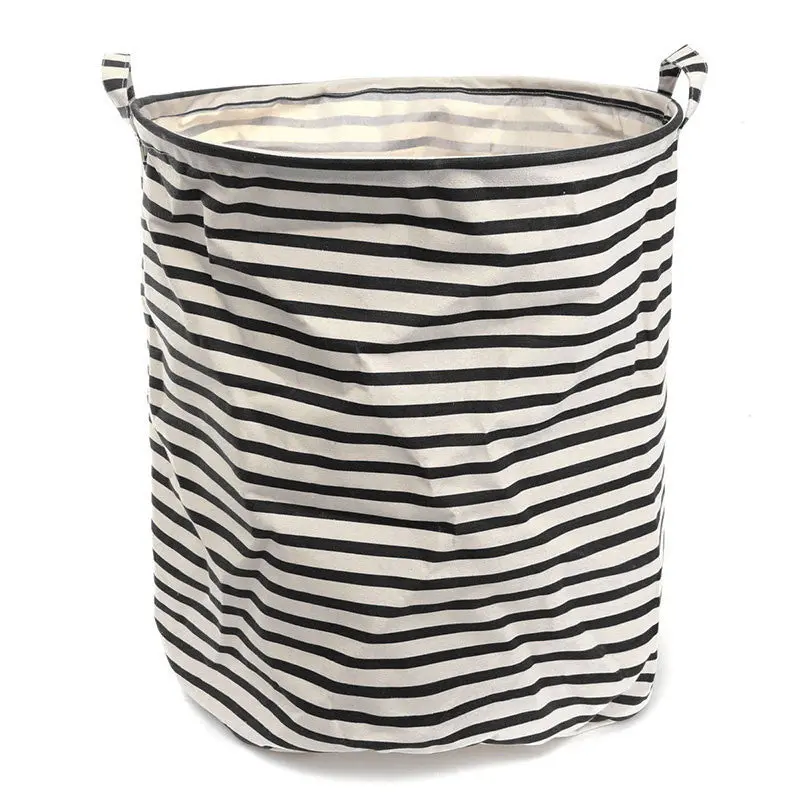 Unique Foldable Cotton Linen Washing Clothes Laundry Basket Bag Hamper Storage 82332 2