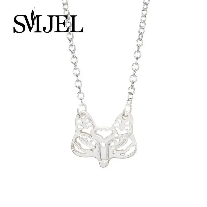Unique Fox Face Necklace Personalized Tattooed Fox Necklace Cute Animal Necklace N073 1