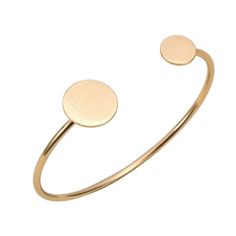 Unique Geometric Bracelet Bangles Small And Big Scratch Round Bangle Bracelet Circle Gift Bangles 10Pcs-G022 1