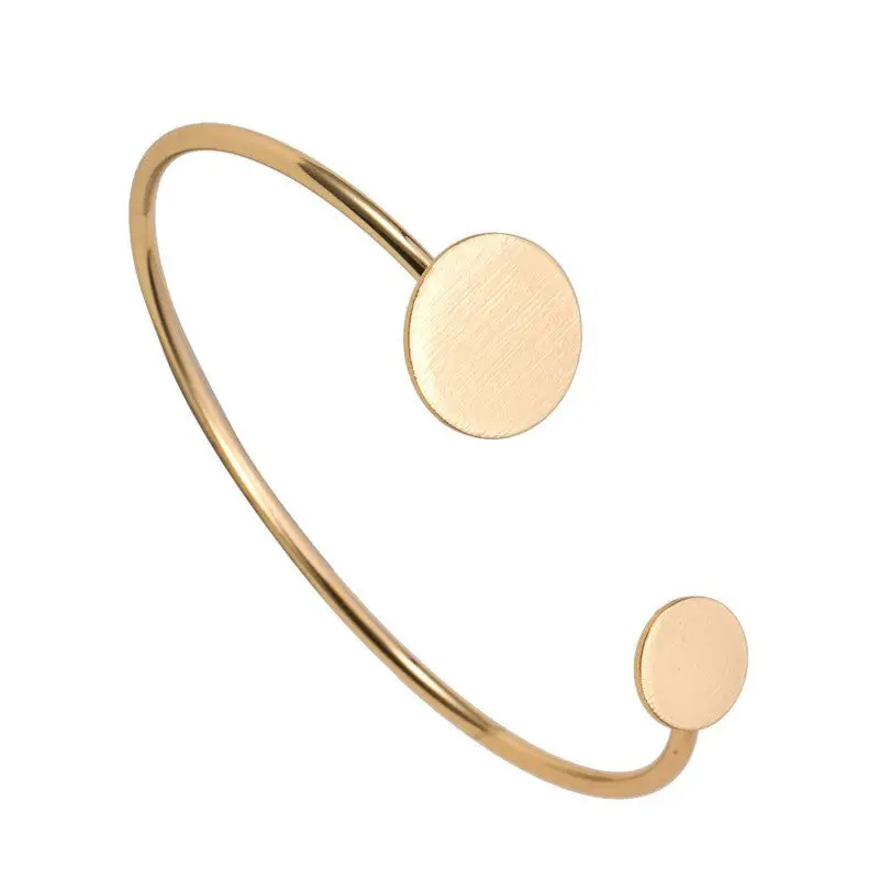 Unique Geometric Bracelet Bangles Small And Big Scratch Round Bangle Bracelet Circle Gift Bangles 10Pcs-G022 2