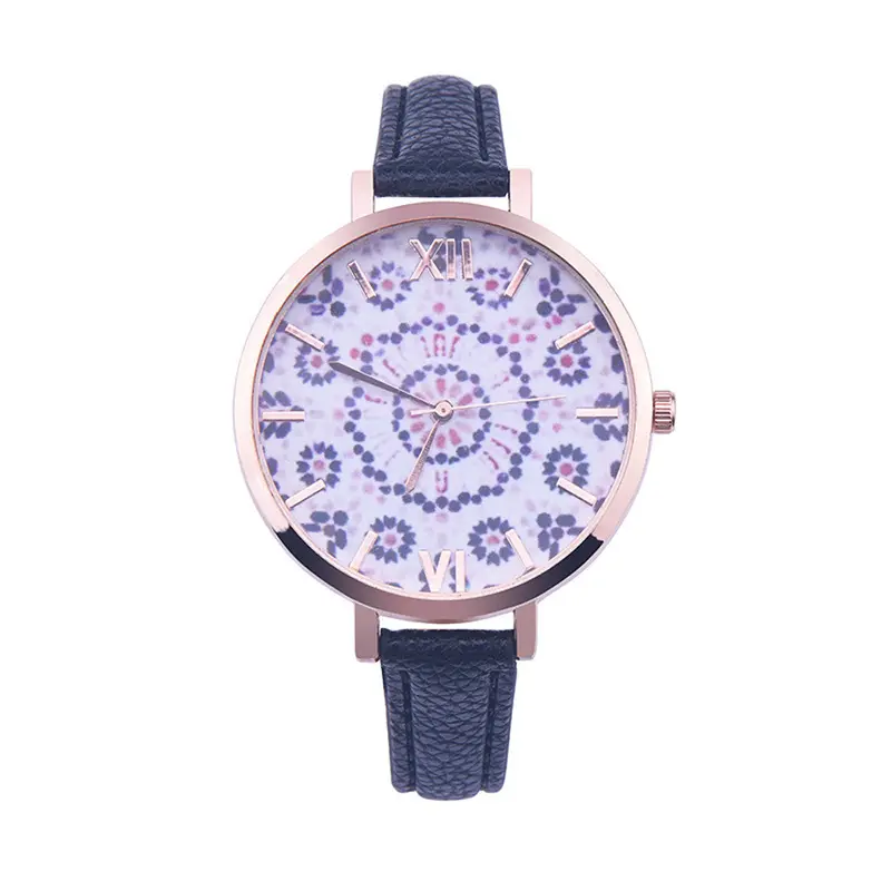 Unique Style Watch Women Korean Beautiful Bracelet Dress Clock Women Watches Relogio Feminino Casual Flower Printed Montre 1