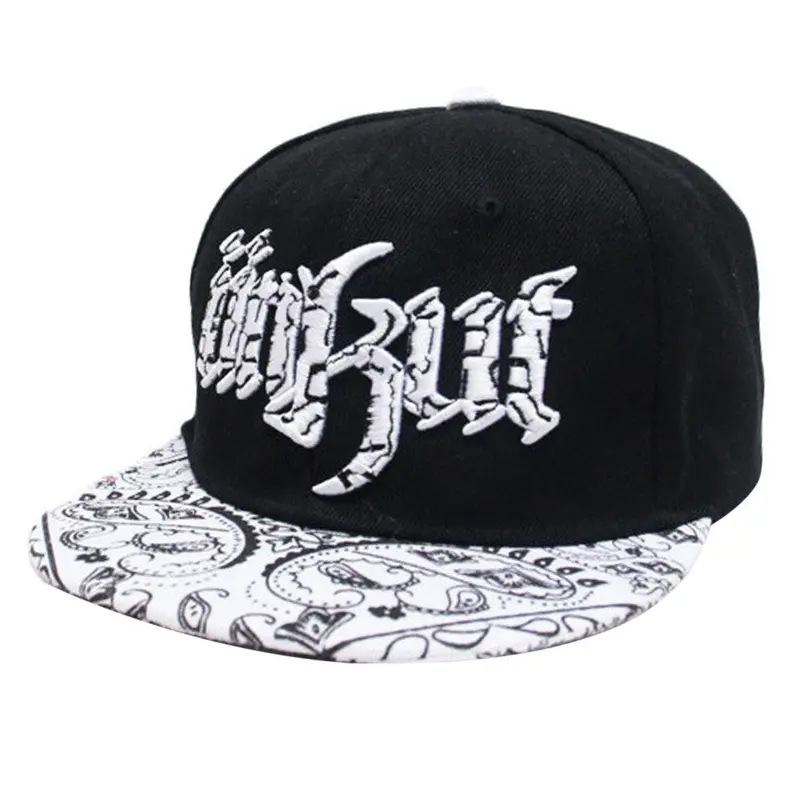 Unisex Men Women Adjustable Snapback Hip-Pop Cap Baseball Hats Black 1