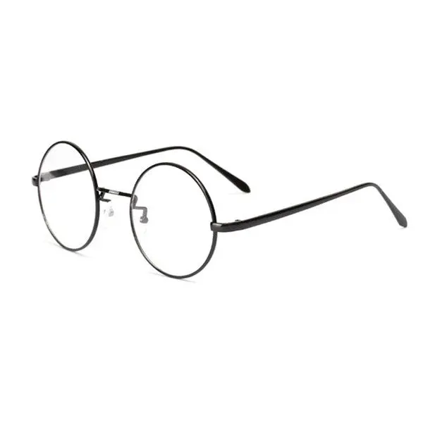 Unisex Women Men Designer Retro Metal Frame Round Glasses Clear Lens Nerd Eyewear 6 Colors 1
