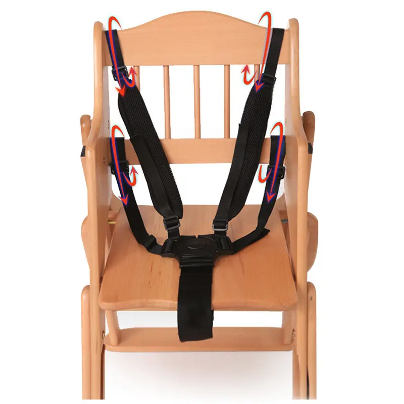 Universal Baby 5 Point Harness Safe Belt Seat Belts For Stroller High Chair Pram Buggy Children Kid Pushchair 360 Rotating Hook 1