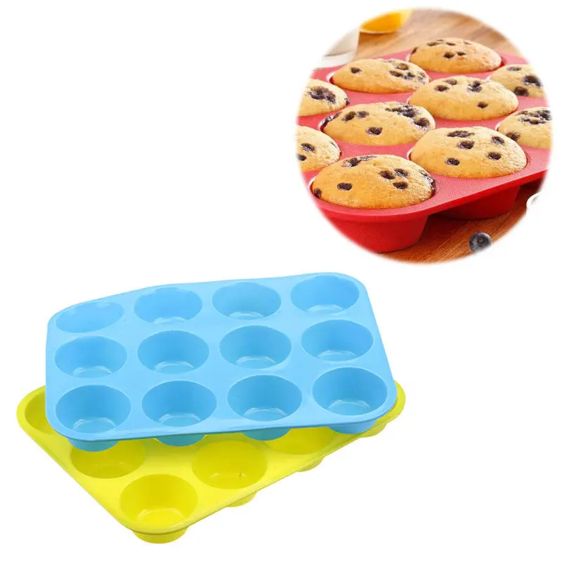 Useful 12-Cavity Plain Rectangle Soap Mold Silicone Ice Chocolate Cake Mould Tray For Homemade Making 1