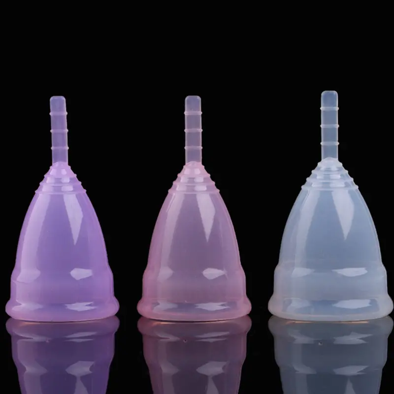 Useful Soft Cup Silicone Trual Cup Big And Small Sizes Three Colors 1