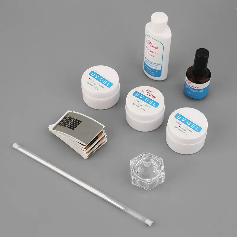 Uv Nail Gel Uv Gel Kit Nails Builder Uv Gels Tips Extension Base Gel Polish Charm Nail Art Tools Set Icure Kit 1