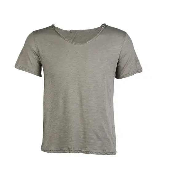 V-Neck Cotton Top Set – 5 Trendy Short Sleeve Blouses with Decorative Edging