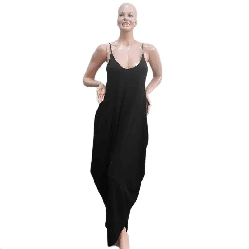 V-Neck Sexy Jumpsuit One-Piece Loose Bodysuit Romper Pants 7