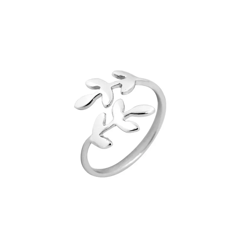 Valentine Gifts Girlfriend Jewelry Leaves Ring Laurel Leaf Stretch Rings Party Wedding Gifts R166 1