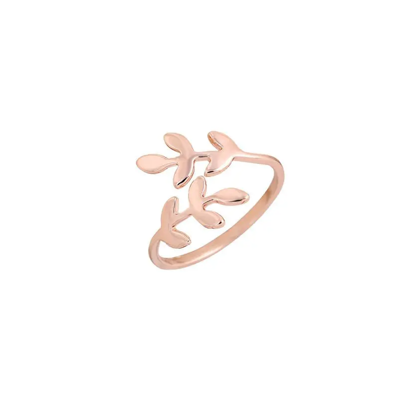 Valentine Gifts Girlfriend Jewelry Leaves Ring Laurel Leaf Stretch Rings Party Wedding Gifts R166 3