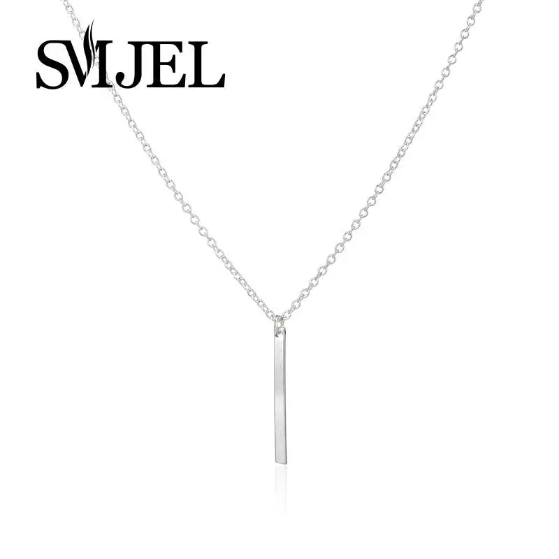 Vertical Var Vecklace Simple Line Necklace Dainty Pendant Necklaces N059 1