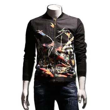 Veste Hommezipper Jackets Jaqueta Masculina Coats Outwear Casual Slim Fit Large Size Floral Jackets 1