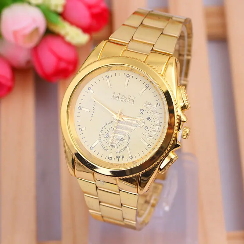 Vestideo Luxury Hour Bracelet Dial Stainless Steel Quartz Analog Wrist Watch 2