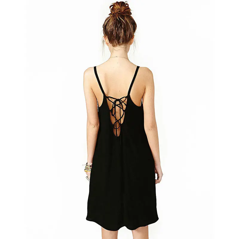 Vestido De Festa Women Elegant Off The Shoulder Cross Backless Black Dress Feida 3