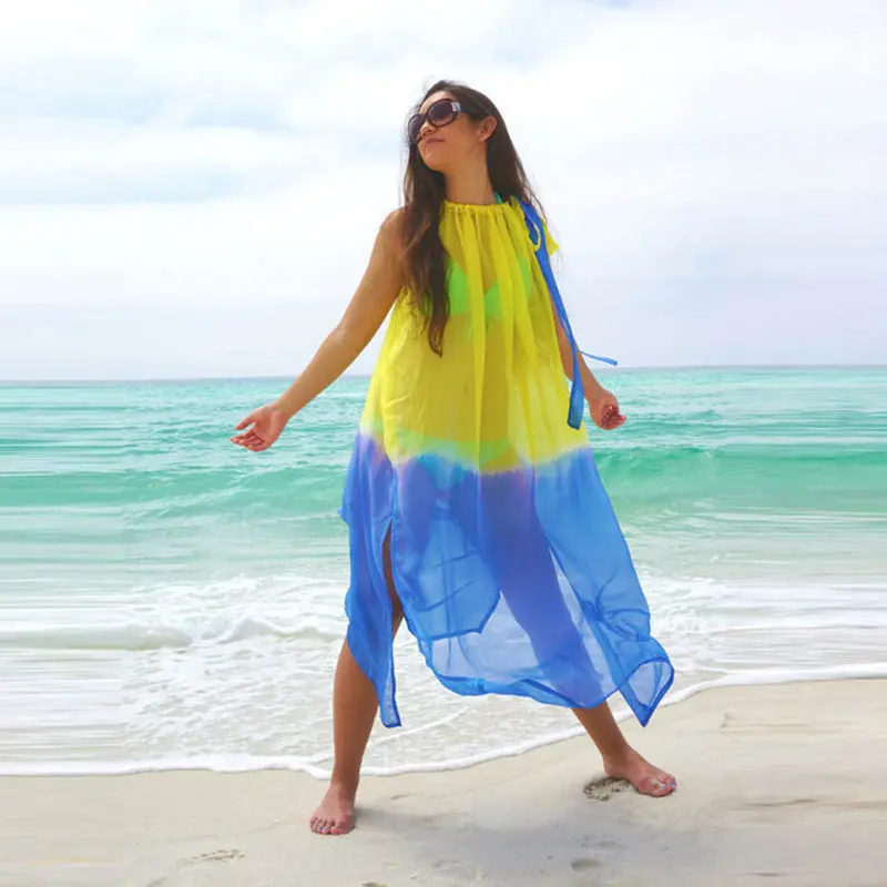 Vestido Plus Size Women's Dress Sexy Women Loose Beach Print Gallus Dresses Sleeveless Casual Outwear 1