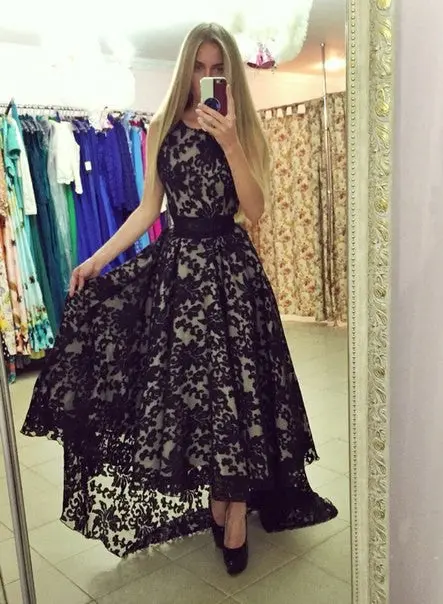 Vestidos Longs Black And White Sexy Women Sleeveless Prom Ball Party Long Maxi Long Lace Dress Q0081 1