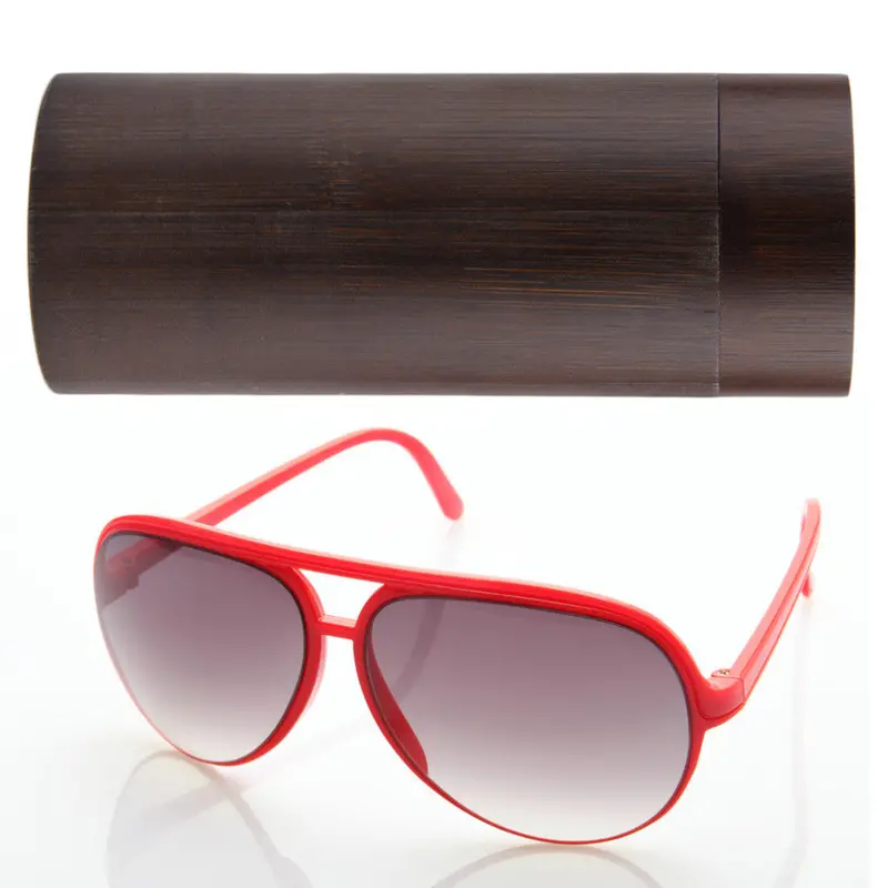 Vintage Bamboo Wooden Sunglasses Protect Box Frame Glasses Case Brown 1