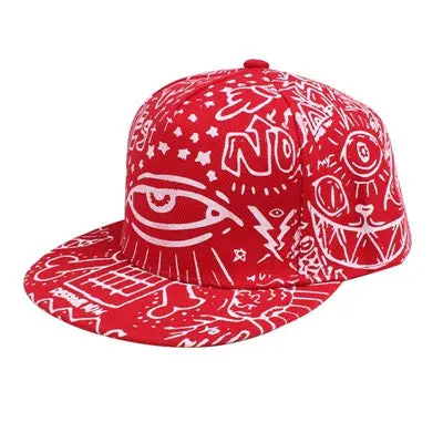 Vintage Baseball Caps Flat Bill Hat Hippie Eye Hiphop Adjustable Cap Hip Hop Hats Chapeu Men Women Gorras 1