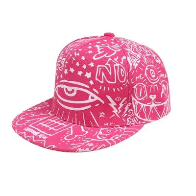 Vintage Baseball Caps Flat Bill Hat Hippie Eye Hiphop Adjustable Cap Hip Hop Hats Chapeu Men Women Gorras 3