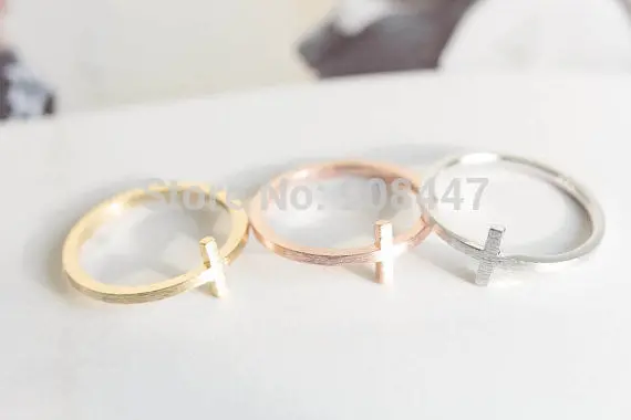 Vintage Cool Punk Simple Cross Ring Religious Simple Jewelry 1