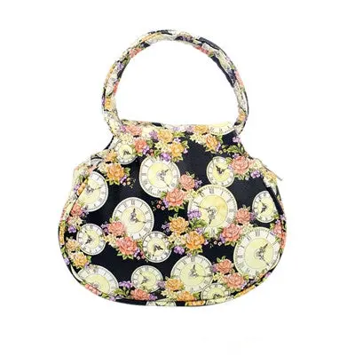 Vintage Flower Clock Women's Leather Bags Shoulder Bag Satchel Handbag Retro Totes Bag Bolsa 1