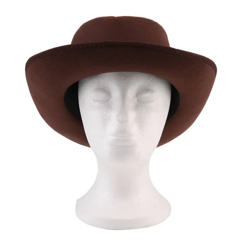 Vintage Hard Felt Hat Wide Brim Fedoras Trilby Wide Brim Panama Hat Gangster Sun Cap 2