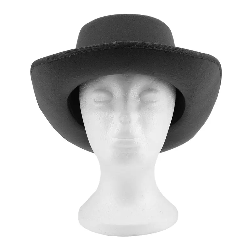 Vintage Hard Felt Hat Wide Brim Fedoras Trilby Wide Brim Panama Hat Gangster Sun Cap 3