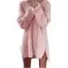 Vintage-Inspired Knitted Side-Zip Dress for Women – Plus Size Baggy Sweater Style
