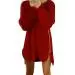 Vintage-Inspired Knitted Side-Zip Dress for Women – Plus Size Baggy Sweater Style