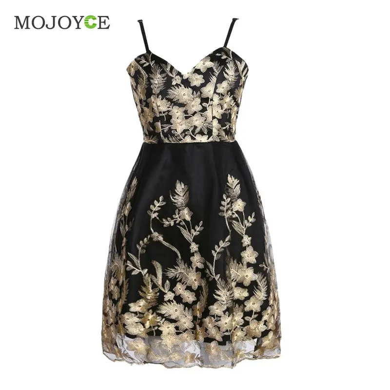 Vintage Lace Lady Women Dress Sleeveless Vestidos Formal Mini Party Dress Black Printing Dress M, L, Xl Vestido De Festa 3