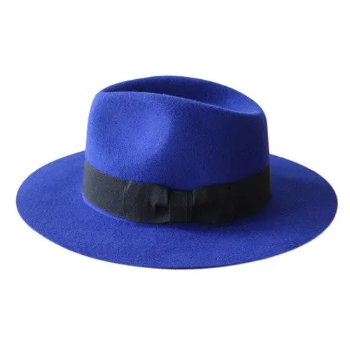 Vintage Ladywool Bowler Cloche Hat Side Bow Wide Brim Soft Bucket 2