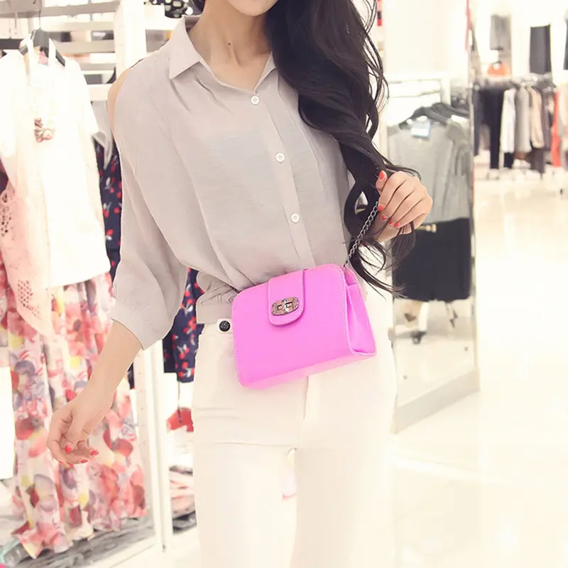 Vintage Lock Women Handbags Female Messenger Bags Small Schoolbags For Lady Long Chain Crossbody Shoulder Bags Fashion Bolsa1stl 4