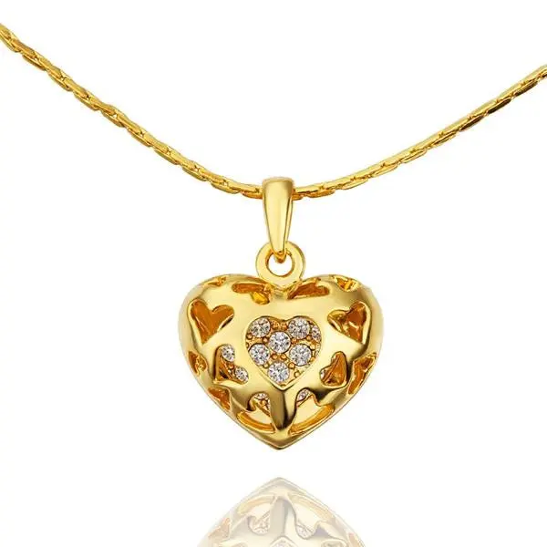 Vintage Love 18K Gold Plated Necklaces Crystal Flower Love Patek Fine Jewelry237 1