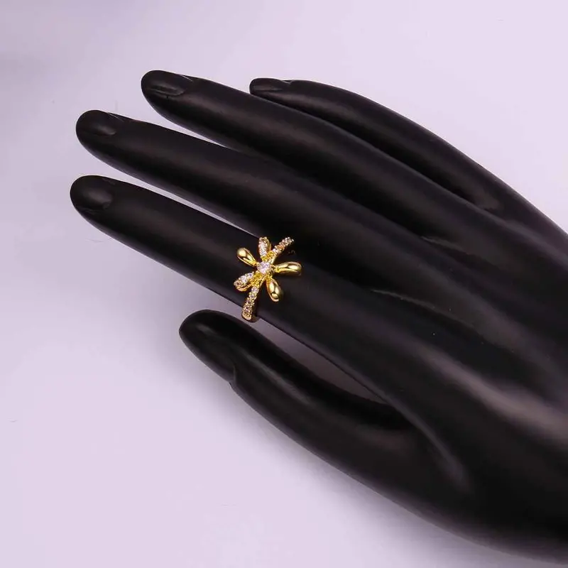Vintage Love 18K Gold Plating Rings Chrysanthemum Petals Ring Men Jewelry European Style2 1 10