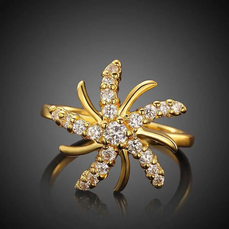 Vintage Love 18K Gold Plating Rings Chrysanthemum Petals Ring Men Jewelry European Style2 1 4