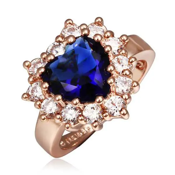 Vintage Love Acessorios Para Mulher Ring Blue And Heart Anel Feminino Collier Plastron148 1