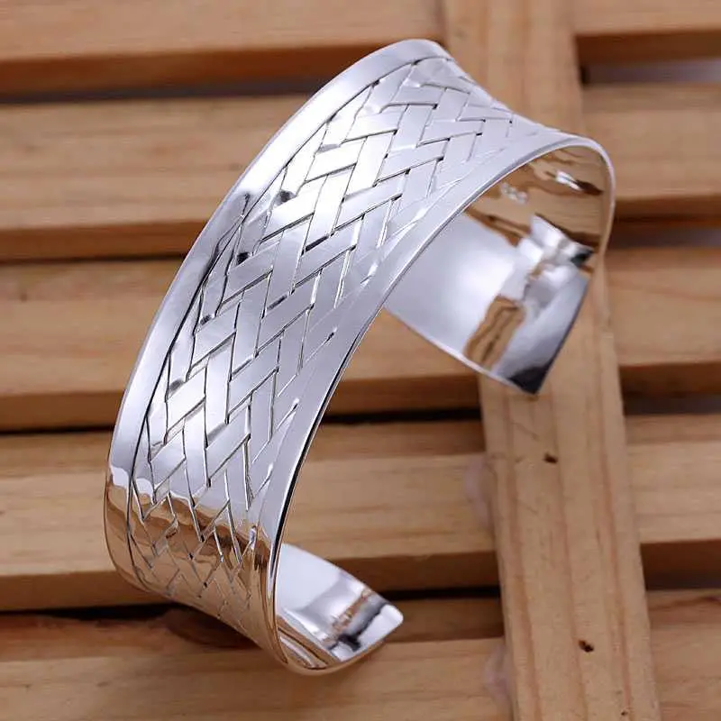 Vintage Love Silver Bracelet & Bangle Finished Weaved Women Pulseras Accessories Smtb 31 1