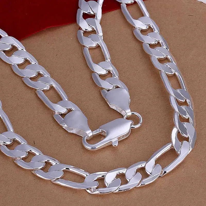 Vintage Love Silver Necklaces 12M Flat Sideways Colar Feminino Ruby Jewelry134 6