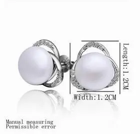 Vintage Love Simulated Pearl Earrings Rose Imitation Pearl Stud Earrings Cuff Jewellery 1