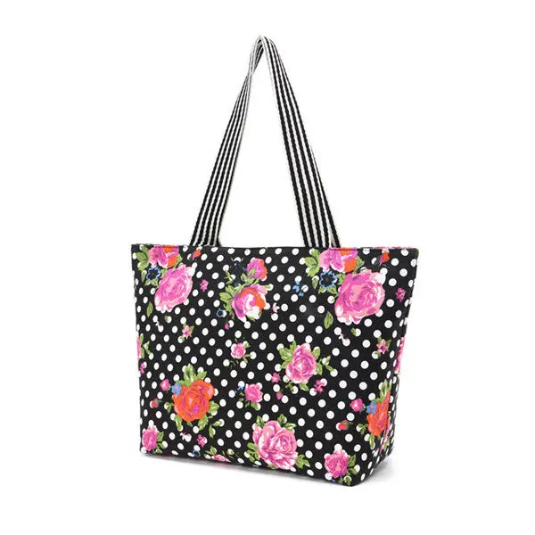 Vintage Printing Women Cotton Canvas Hbag Tote Trendy Shoulder Bags Messenger Bag Cross Body Bag Bolsas 4