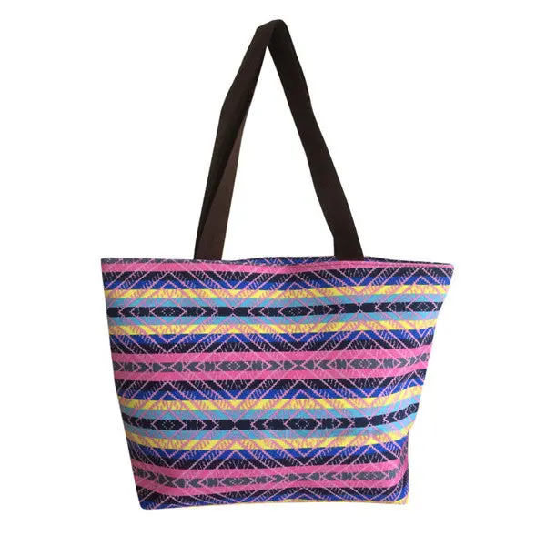 Vintage Printing Women Cotton Canvas Hbag Tote Trendy Shoulder Bags Messenger Bag Cross Body Bag Bolsas 8