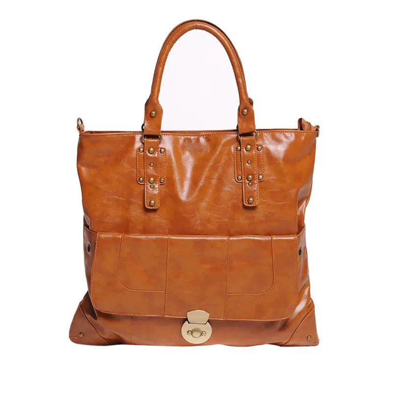 Vintage Pu Women Bag Satchel Hobo Women Leather Handbag Shoulder Bag Shopper Bags Cross Body Shopping Bag 1